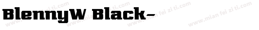 BlennyW Black字体转换